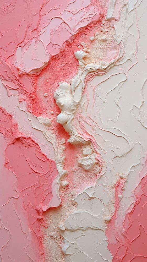 Pink and white plaster paint wall.