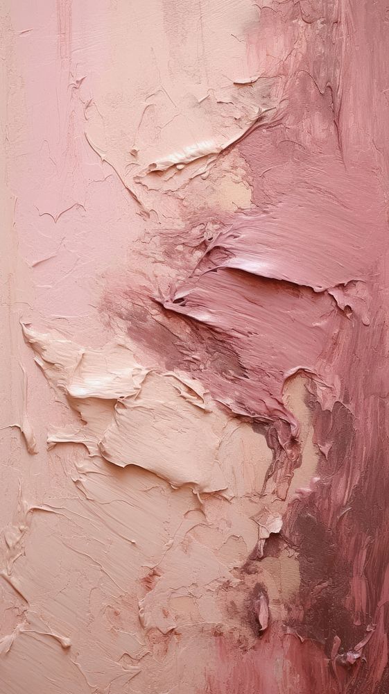 Pink and brown plaster rough paint.