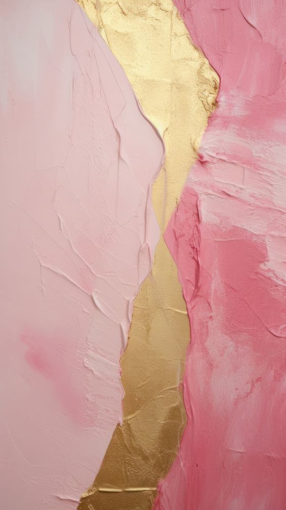 Pink and gold wall painting paper.