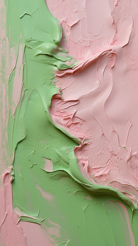 Pink and green paint wall backgrounds.