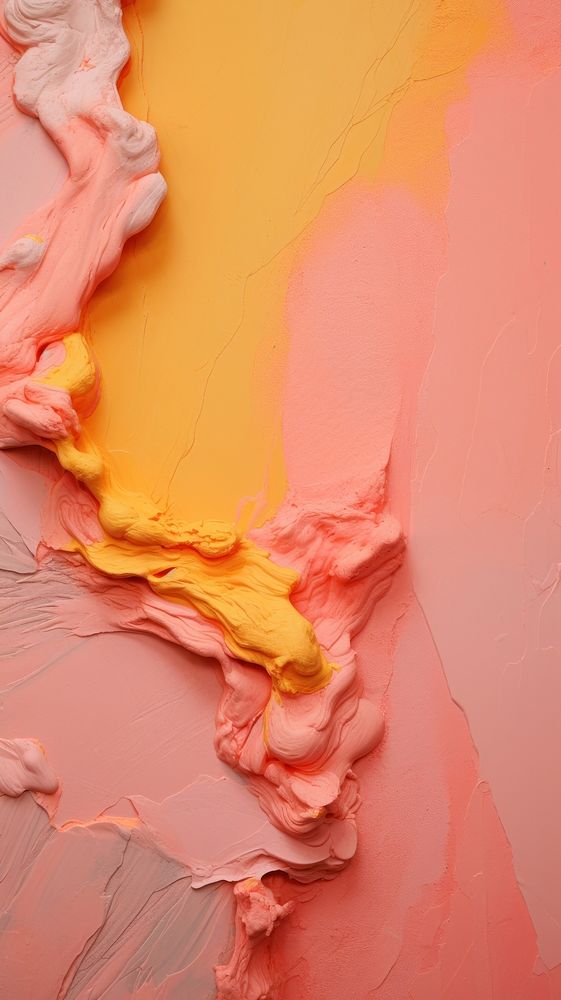 Pink and orange plaster paint wall.
