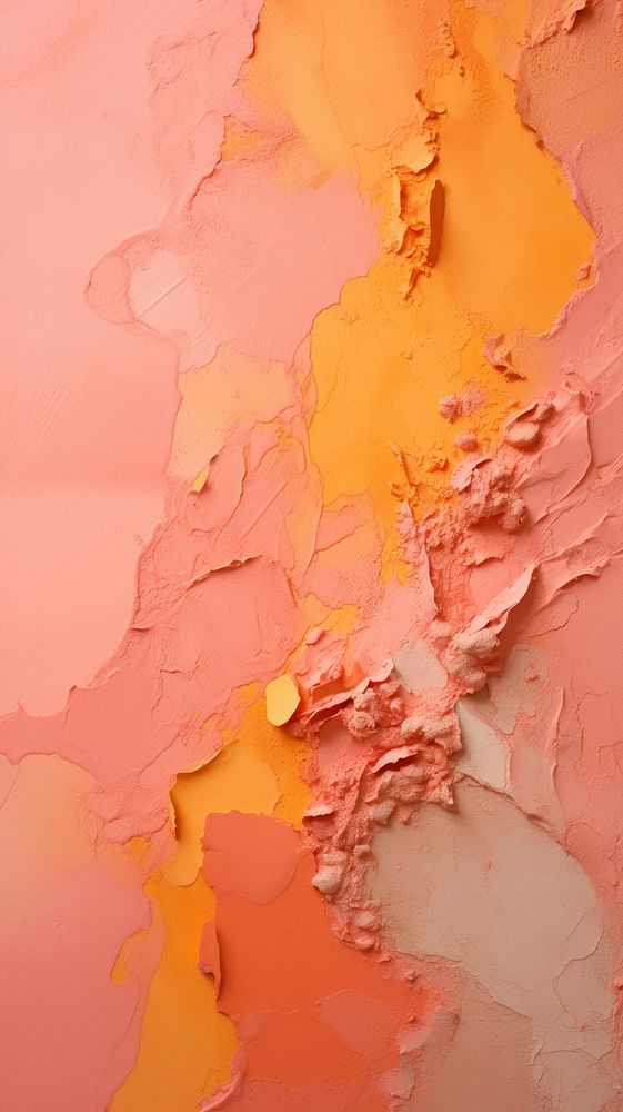 Pink and orange plaster paint wall.