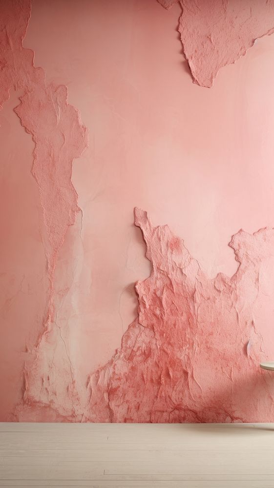 Salmon pink wall architecture plaster.