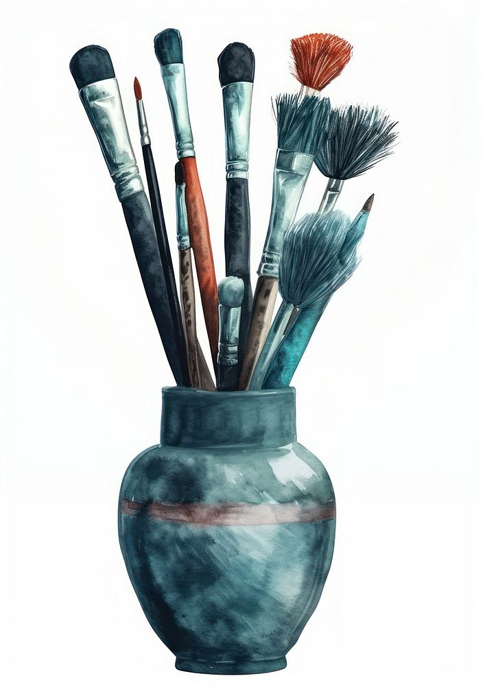Vase watercolor brush paintbrush creativity.