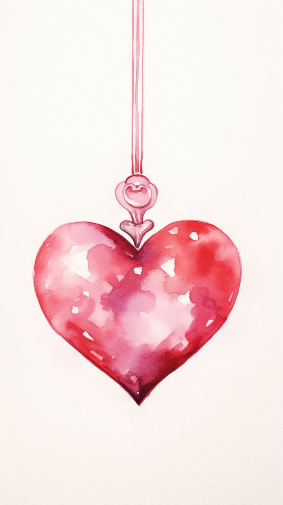 Red heart ornament jewelry pink celebration.