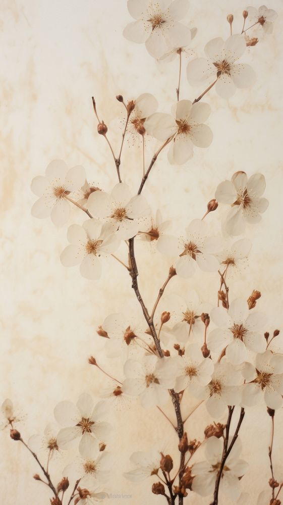 Pressed blossom wallpaper backgrounds flower plant.