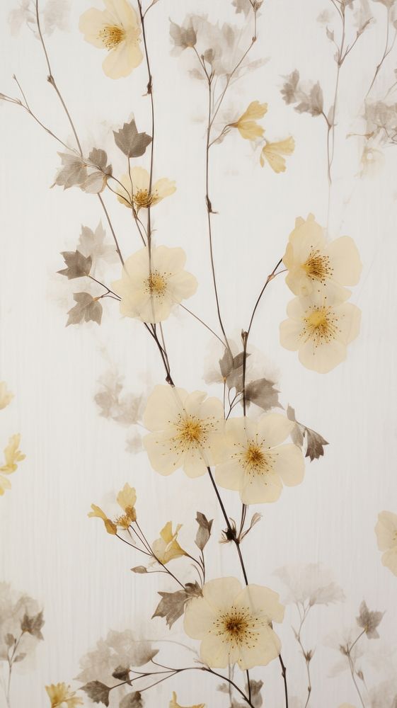 Pressed blossom wallpaper flower backgrounds pattern.