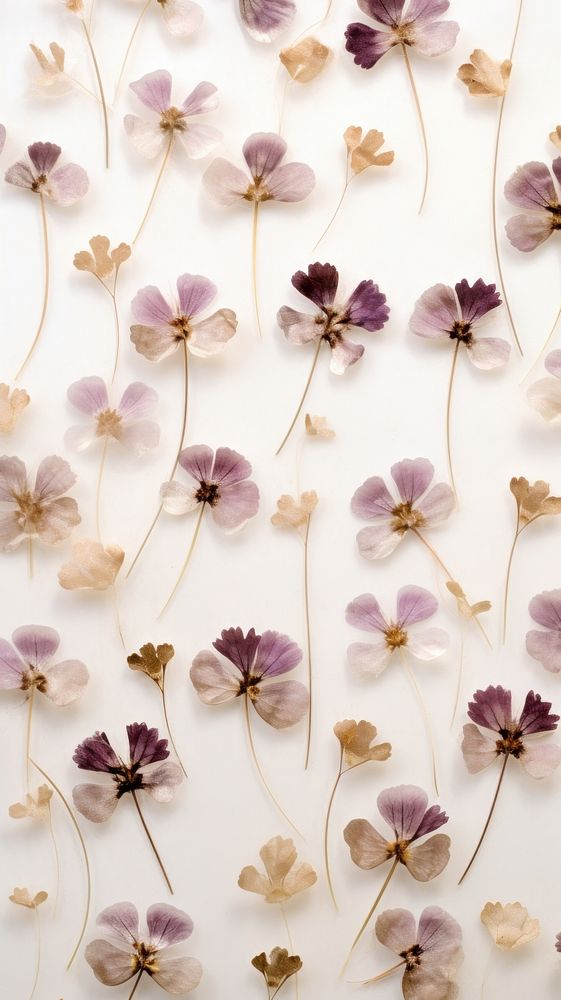 Real pressed clover wallpaper flower backgrounds pattern.