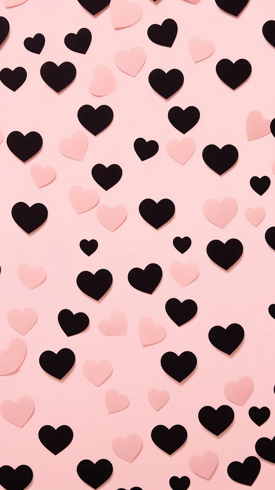 Black pink heart pattern backgrounds pink background.
