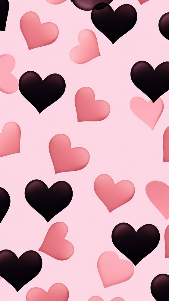 Black pink heart backgrounds pattern circle.