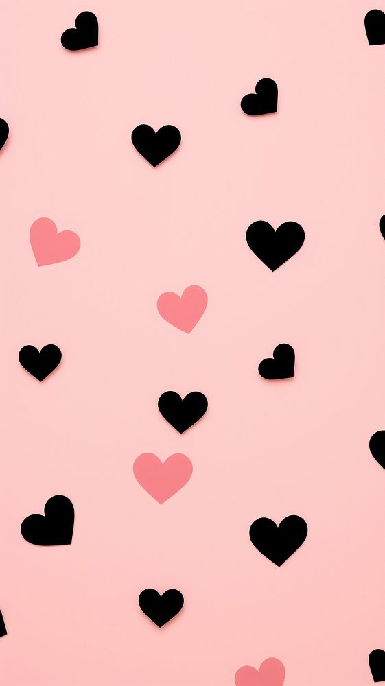 Black pink heart backgrounds pattern pink background.