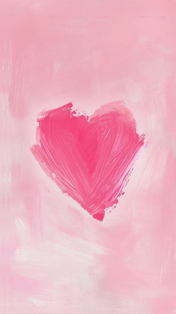 Cute heart illustration backgrounds painting pink.