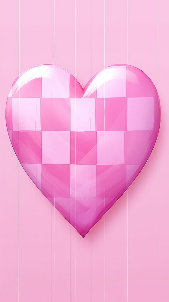Tiny pink heart backgrounds red chandelier.