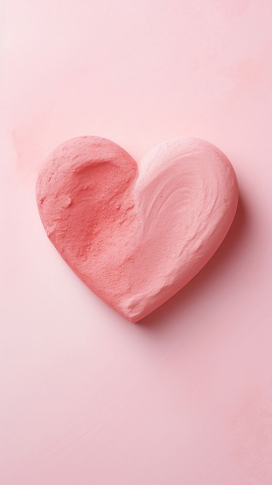 Pink heart dessert produce symbol.
