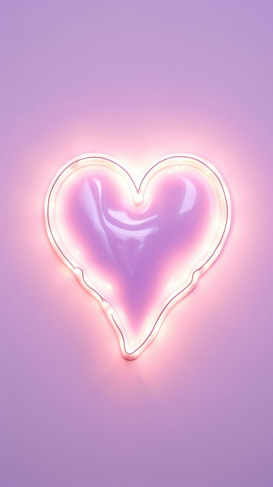Neon Heart heart purple light.