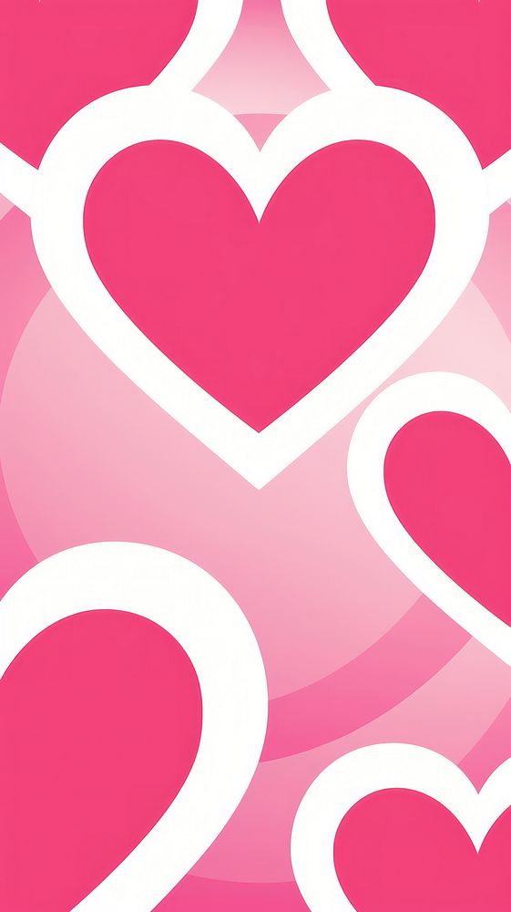 Pink and white heart pattern backgrounds abstract.