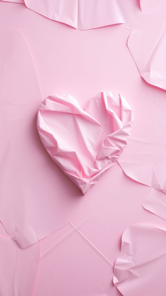 Pink heart backgrounds crumpled petal.