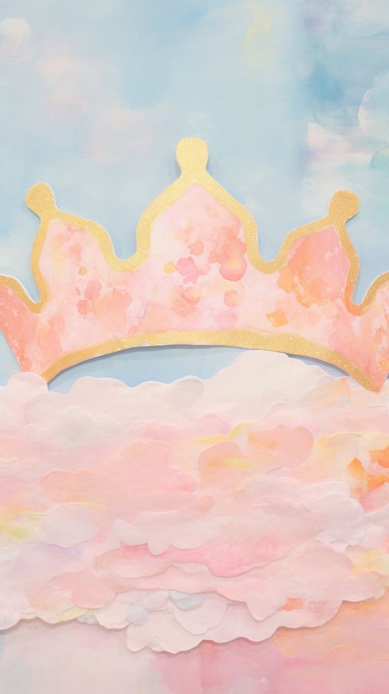 Princess crown craft collage art painting accessories.