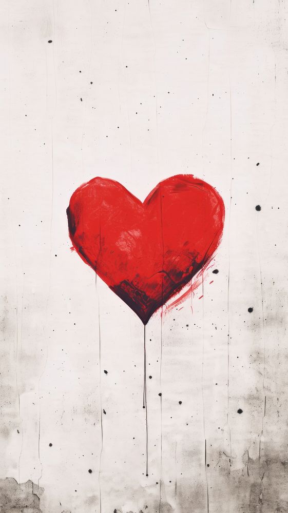 Red simple love heart backgrounds splattered creativity.