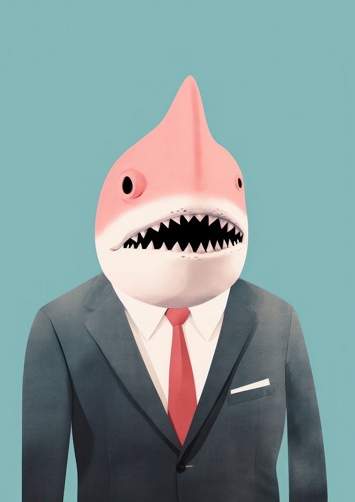 Shark businessperson animal adult fish.
