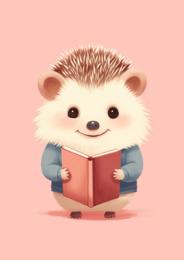 Happy hedgehog student animal mammal rodent.