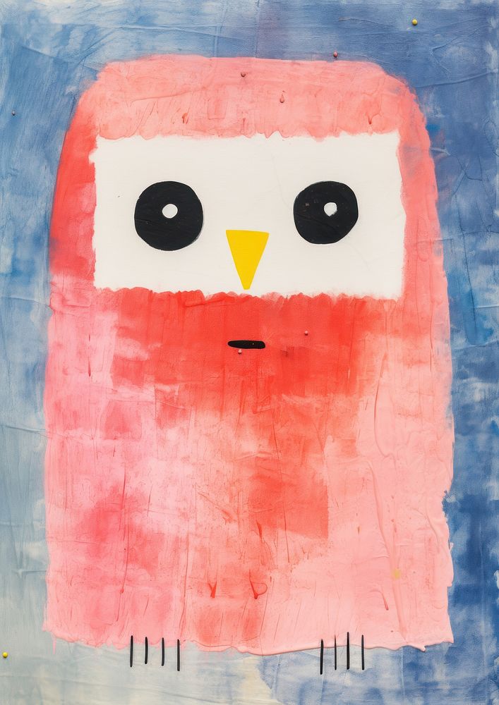 Owl student art painting animal.