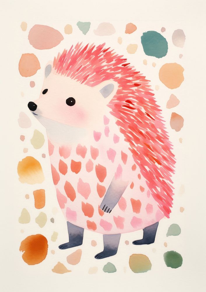 Hedgehog student animal art mammal.