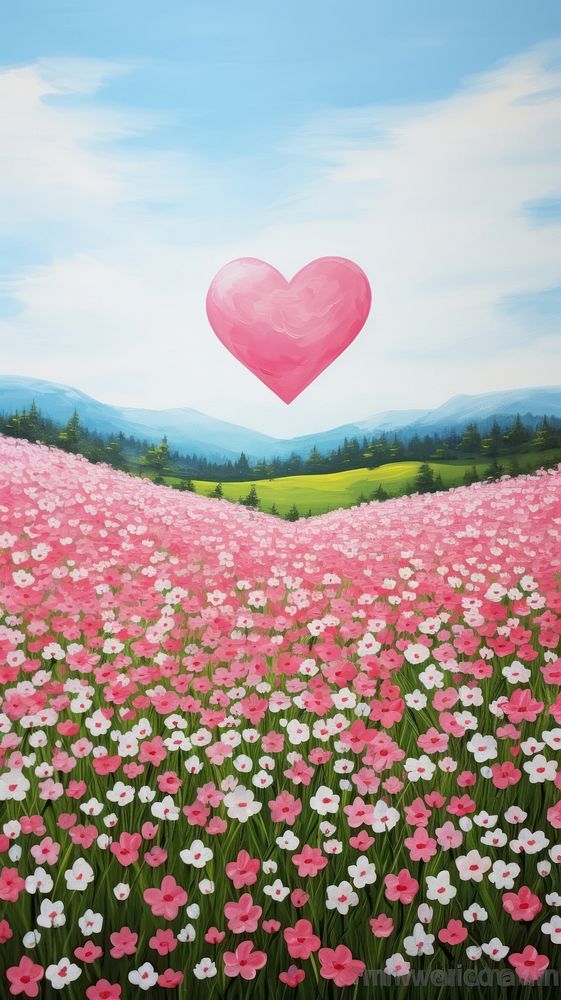 Heart shape flower landscape blossom.