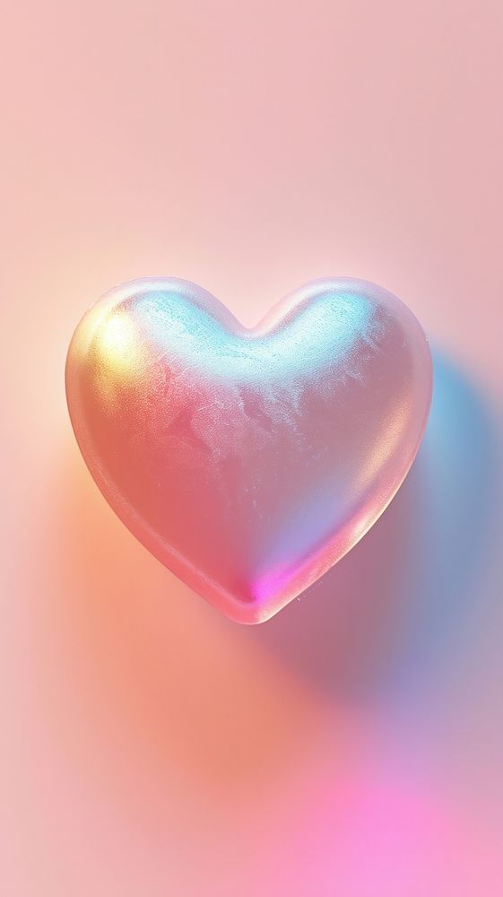 Light pink heart glowing jewelry balloon.