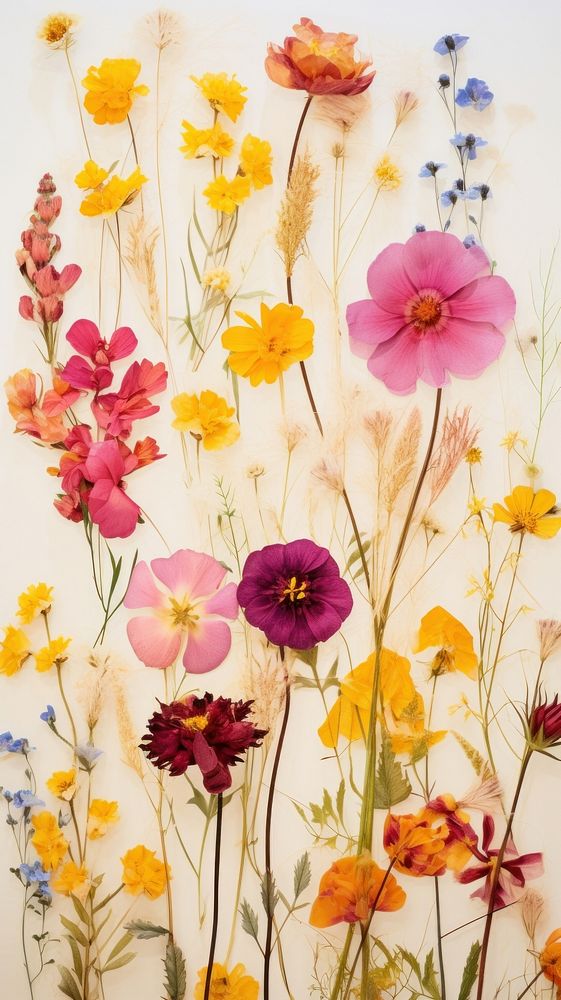 Real pressed wildflowers backgrounds blossom petal.