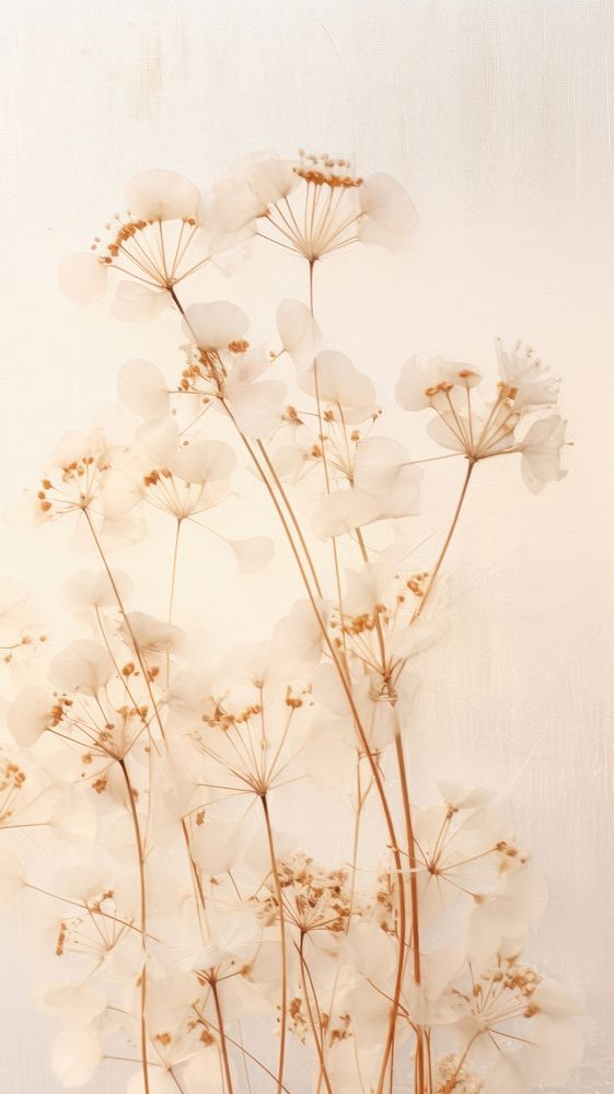 Real pressed gypsophila flowers backgrounds pattern plant.