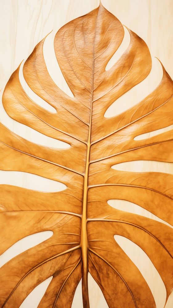Real pressed monstera leaf backgrounds textured plant.