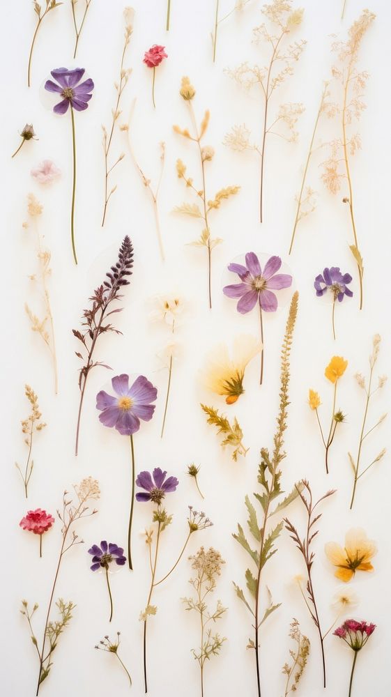 Real pressed summer flowers herbs backgrounds lavender.