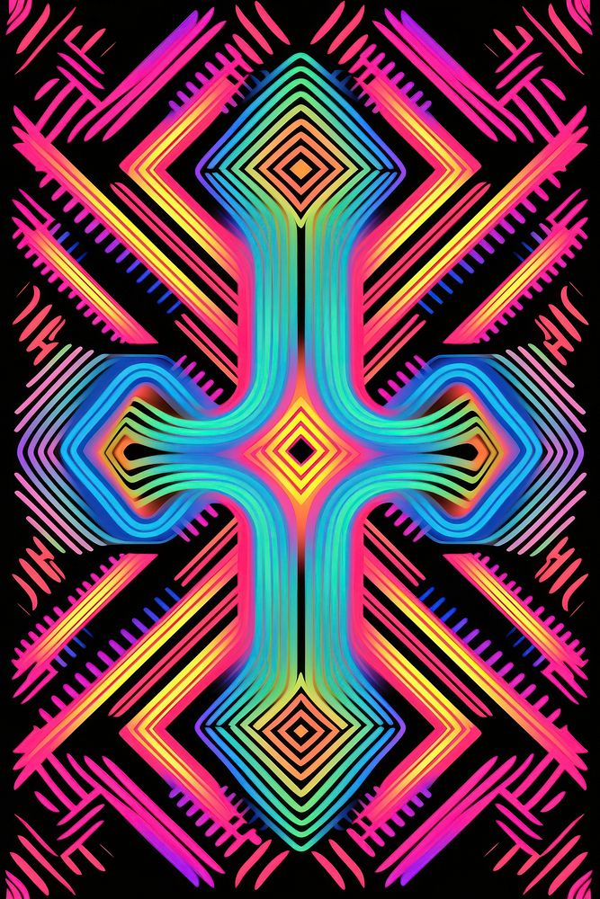 Cross abstract pattern purple.