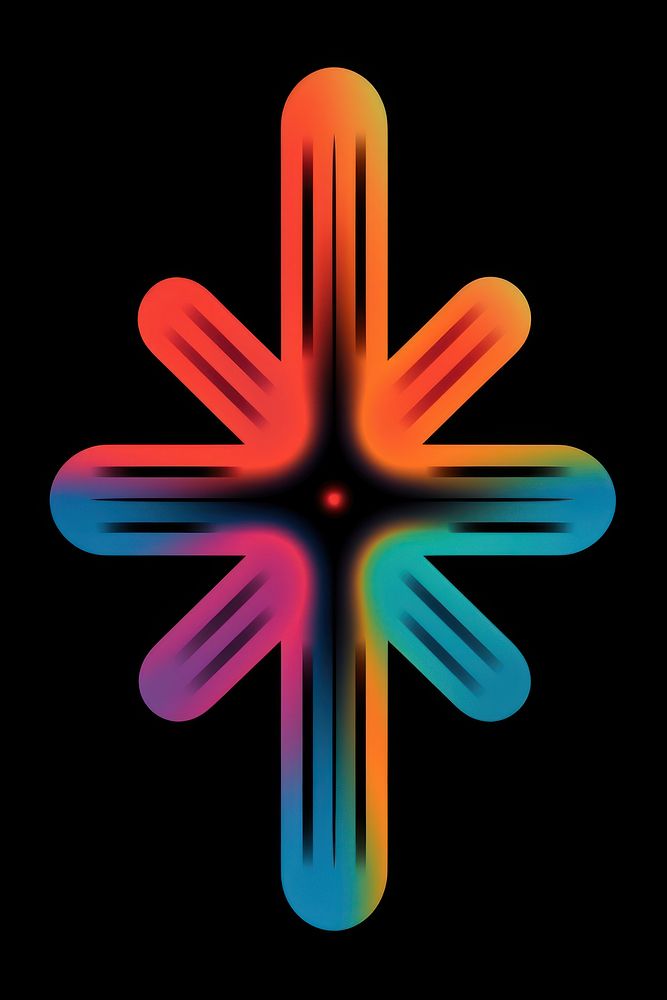 Cross abstract graphics symbol.