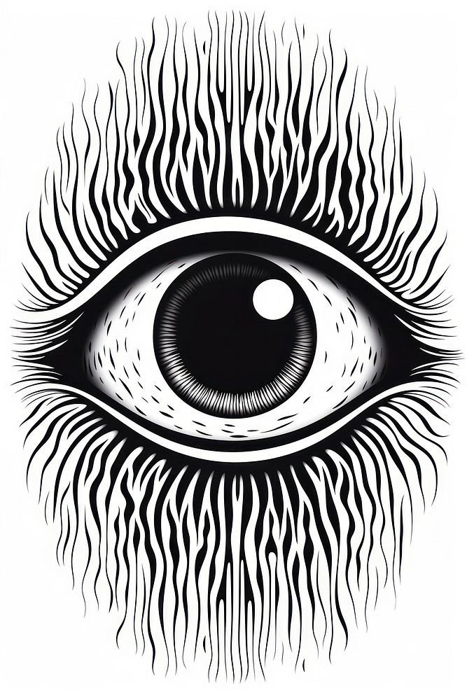 Eye drawing sketch black.