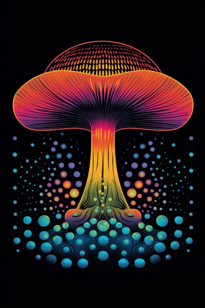 Mushroom pattern art chandelier.