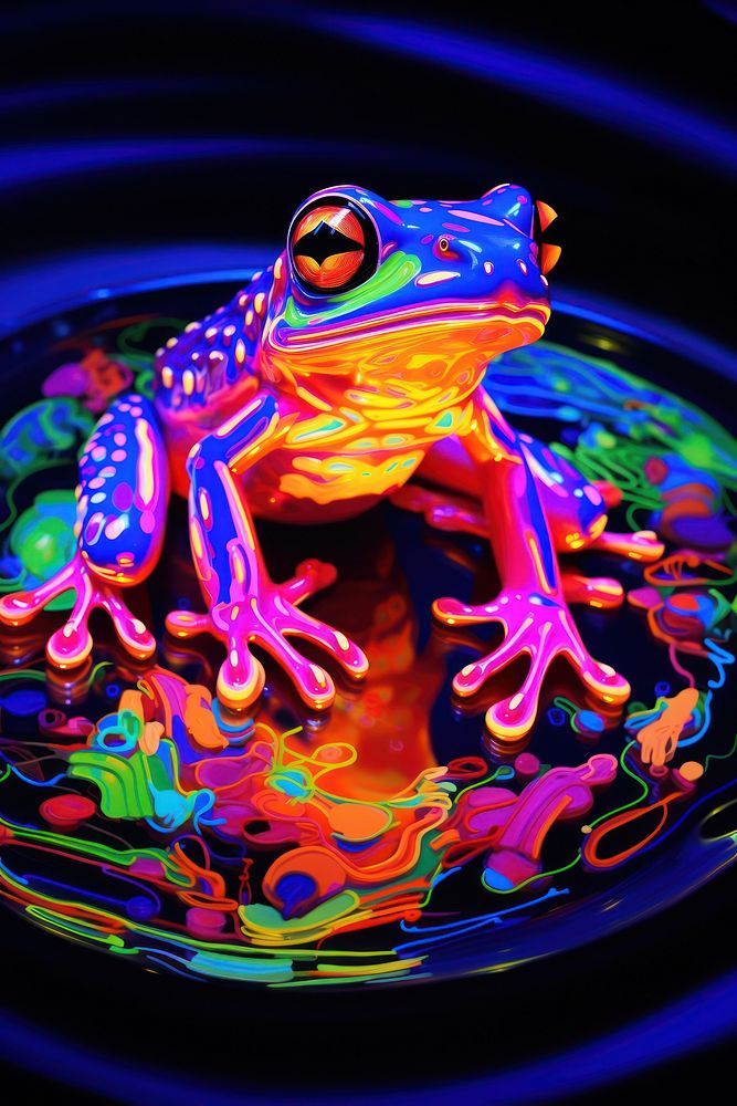 Frog purple amphibian wildlife. | Premium Photo Illustration - rawpixel