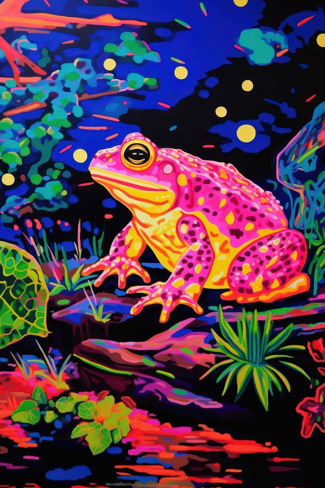 Toad purple amphibian wildlife. | Premium Photo Illustration - rawpixel