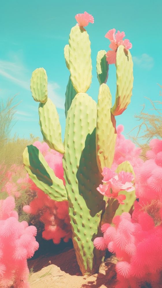 Cactus plant tranquility landscape.
