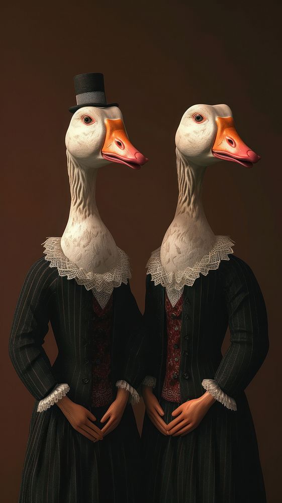 Animal goose portrait human.