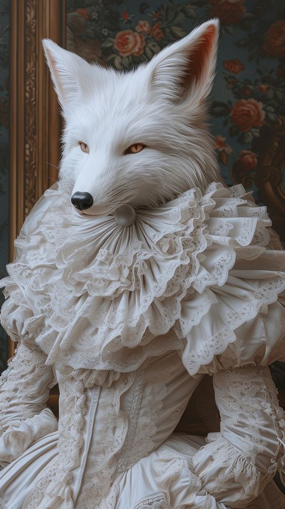 Animal fox portrait costume.