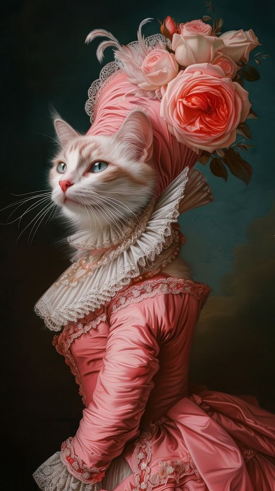 Portrait animal dress rose.