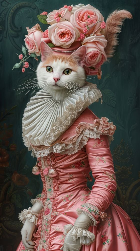 Painting portrait animal dress.