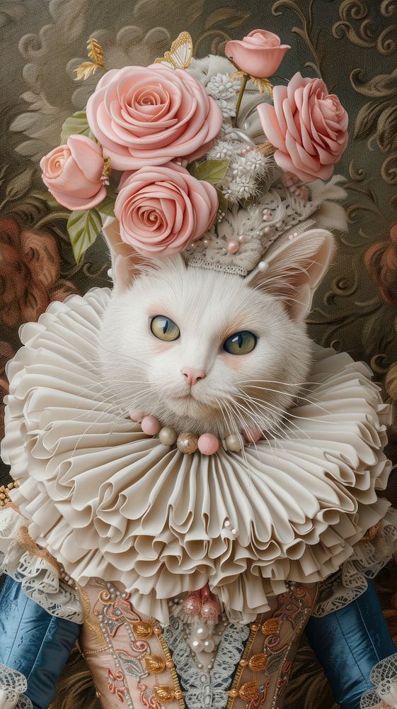 Portrait animal rose art.