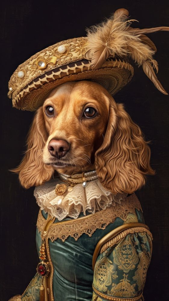 Portrait spaniel animal dog.