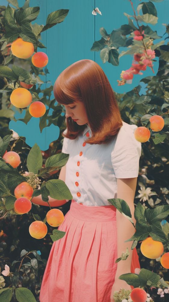 Garden portrait fruit peach.