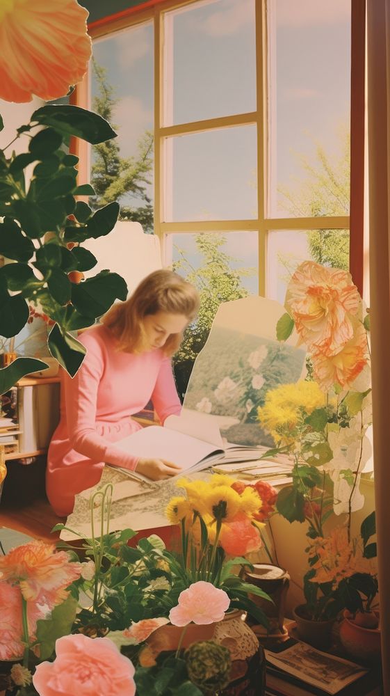 Interior sitting flower plant. | Premium Photo Illustration - rawpixel