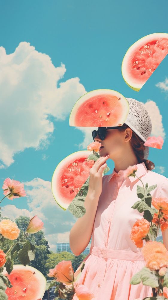 Summer food sunglasses watermelon.