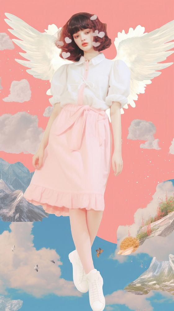 Angel anime female character creativity hairstyle archangel.